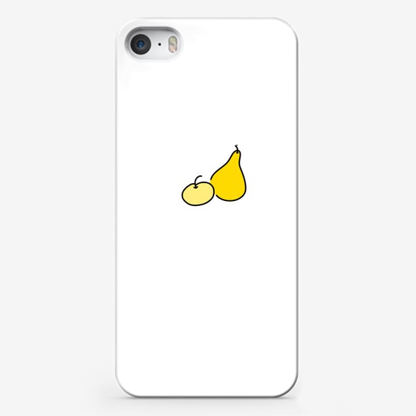 Чехол iPhone «Яблоко и груша. Минималистичный натюрморт»