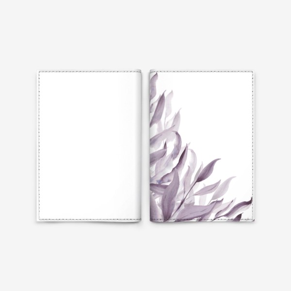 Обложка для паспорта «Фиолетовые листья»