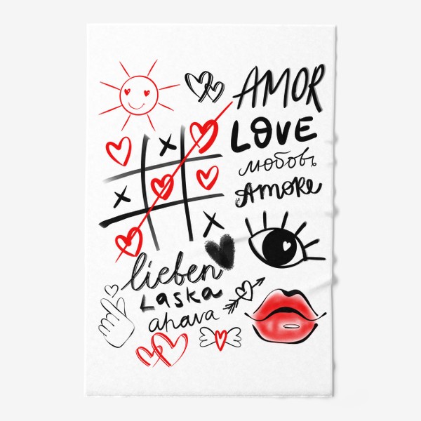Полотенце «Граффити про любовь »