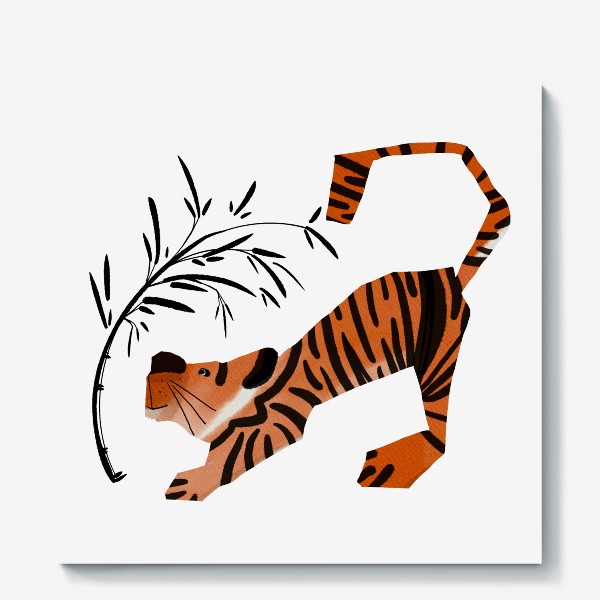 Холст «Полосатый тигр»