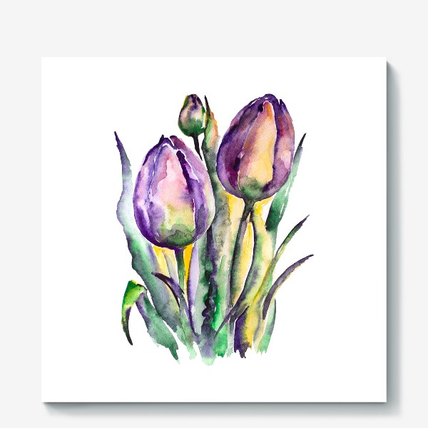 Холст «Тюльпаны фиолетовые»