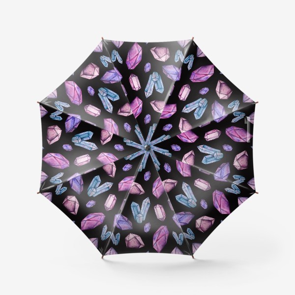 Зонт «Паттерн с кристаллами»