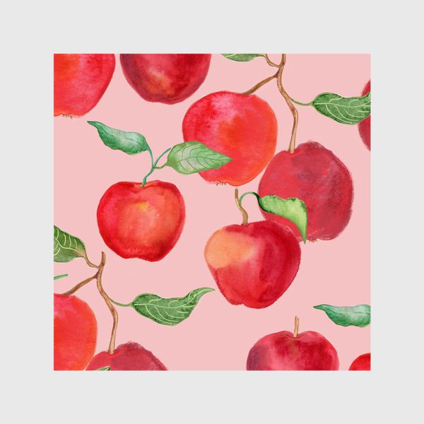Шторы «красные яблоки»