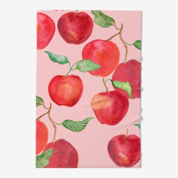 Полотенце «красные яблоки»