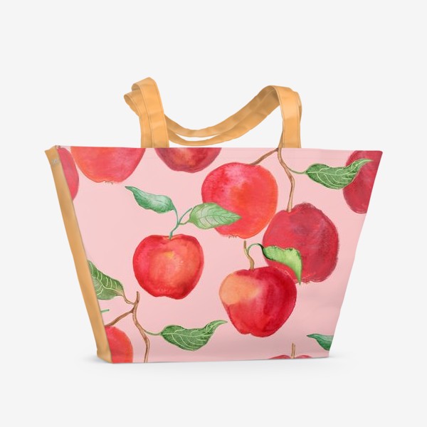Пляжная сумка «красные яблоки»