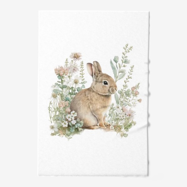 Полотенце «Кролик в полевых цветах»