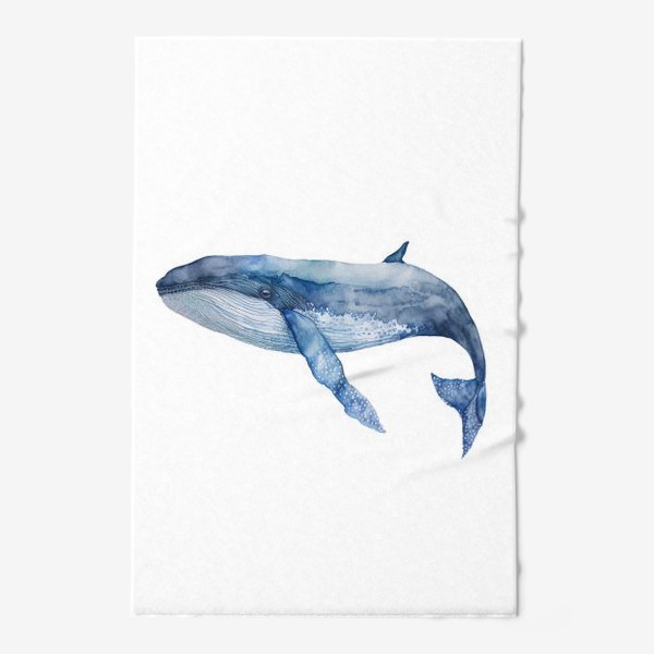 Полотенце «Акварельный синий кит»