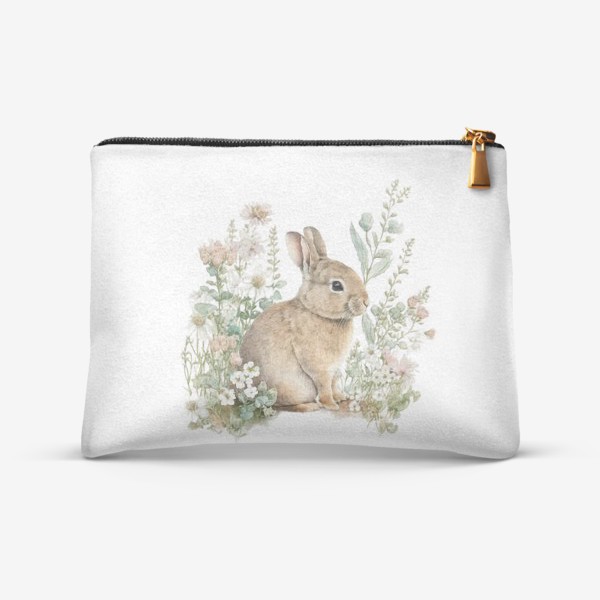 Косметичка «Кролик в полевых цветах»
