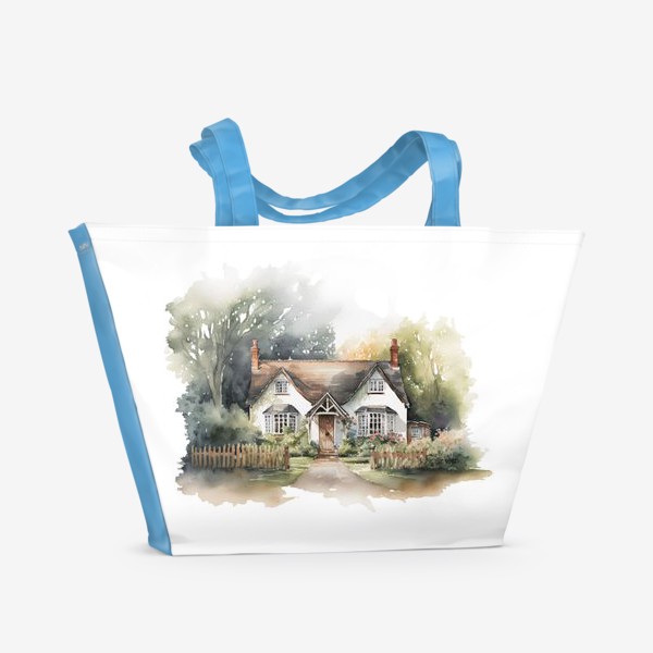 Пляжная сумка «Загородный коттедж в английском стиле»