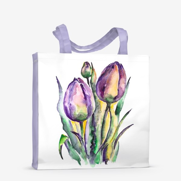 Сумка-шоппер «Тюльпаны фиолетовые»