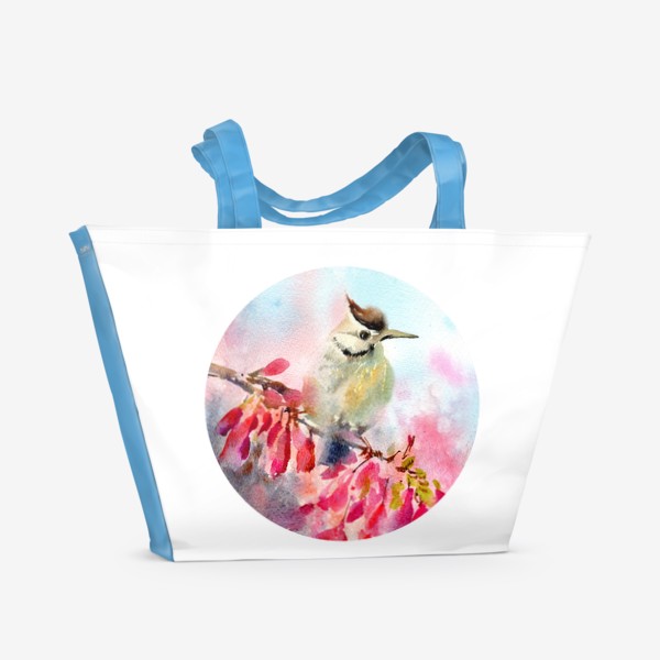Пляжная сумка «весенняя птичка»