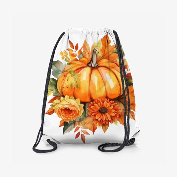Рюкзак «Тыква и осенние цветы»