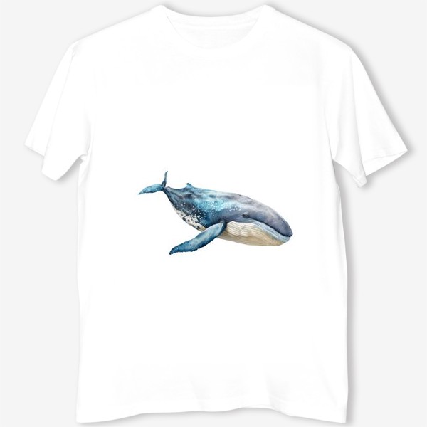 Футболка «Акварельный кит»