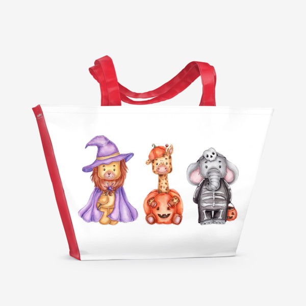 Пляжная сумка «Команда на Хэллоуин :)»