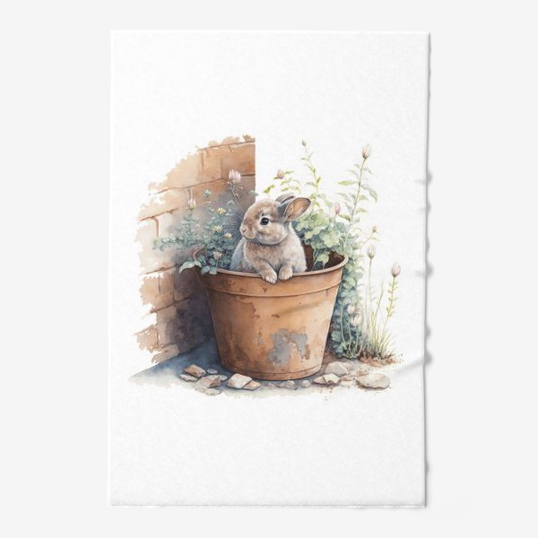 Полотенце «Кролик в саду»