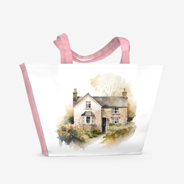 Пляжная сумка «Осенний загородный дом»