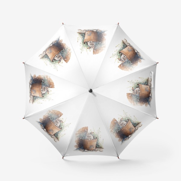 Зонт «Кролик в саду»