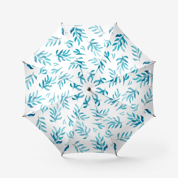 Зонт «Синие листья»
