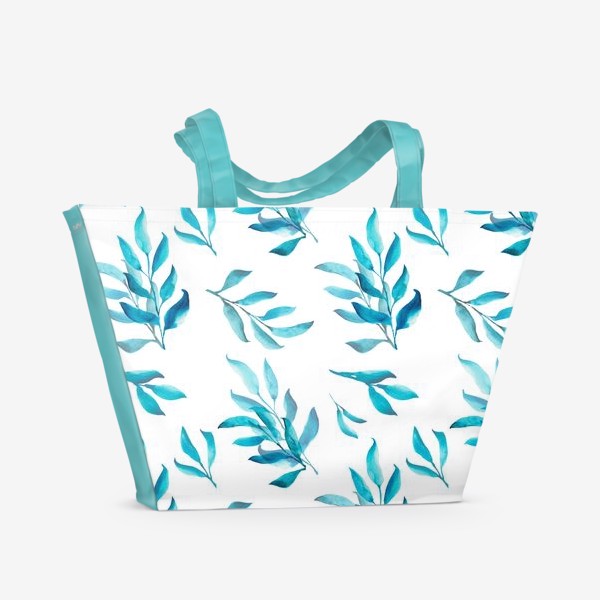 Пляжная сумка «Синие листья»