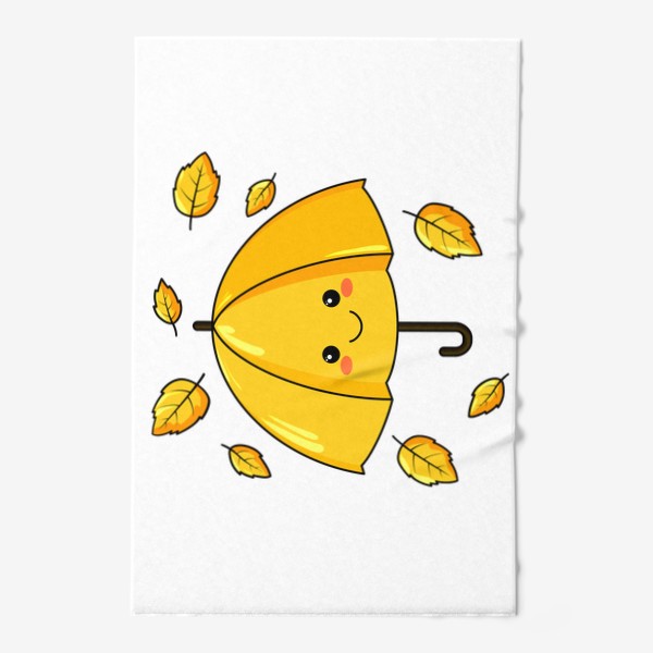 Полотенце «Зонтик в осенних листьях»