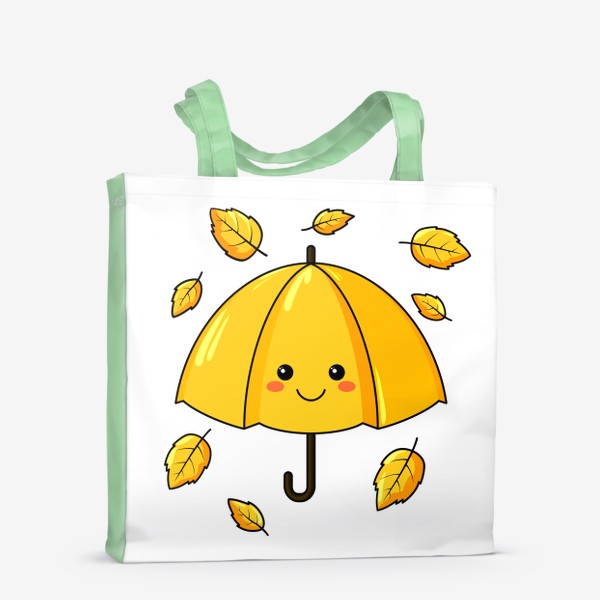 Сумка-шоппер «Зонтик в осенних листьях»