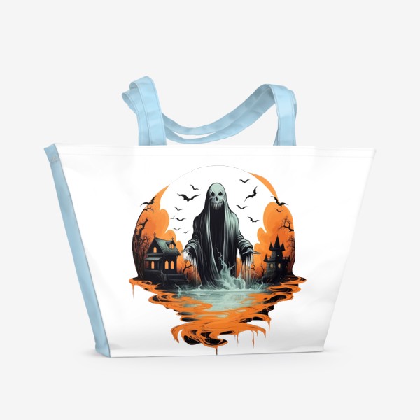 Пляжная сумка «Призрак на Хэллоуин»