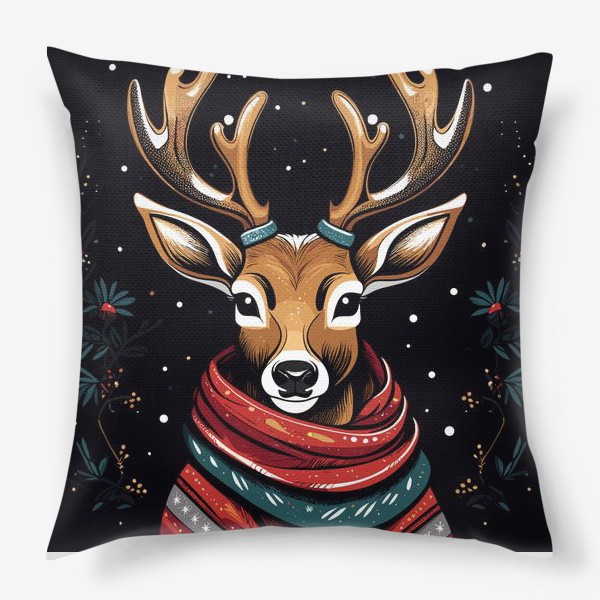 Подушка «Рождественский олень»