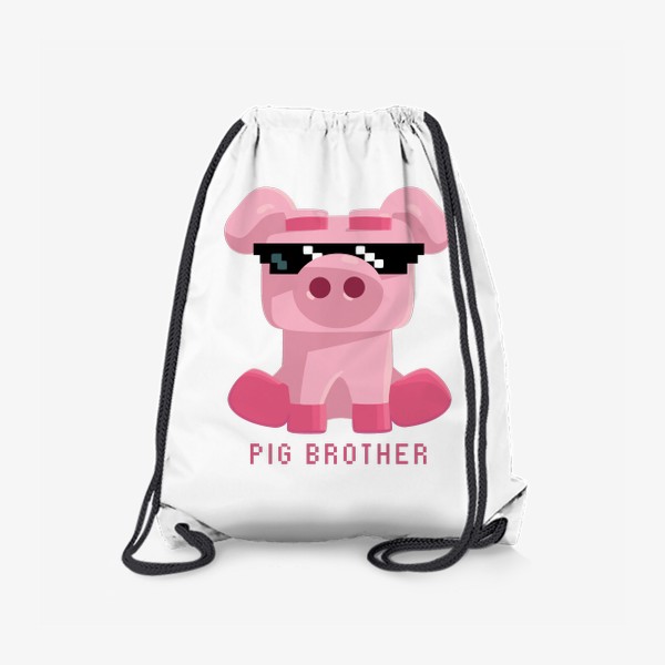 Рюкзак «Свинья в чёрных очках. Мем. Pig brother»