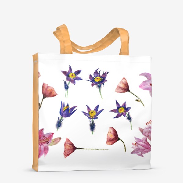 Сумка-шоппер «цветущая акварель»