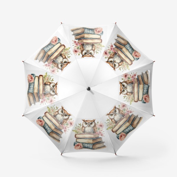 Зонт «Сова на книжках. День учителя»