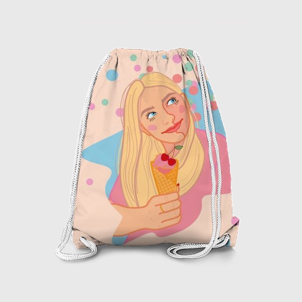 Рюкзак «Блондинка с мороженым»