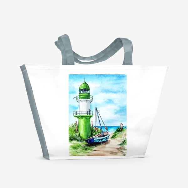 Пляжная сумка «Зелёный маяк»