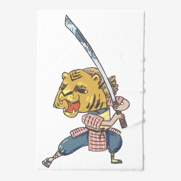 Полотенце «Тигр самурай костюм»