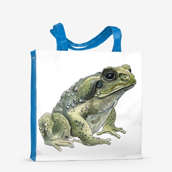 Сумка-шоппер «Зеленая жаба сидит»
