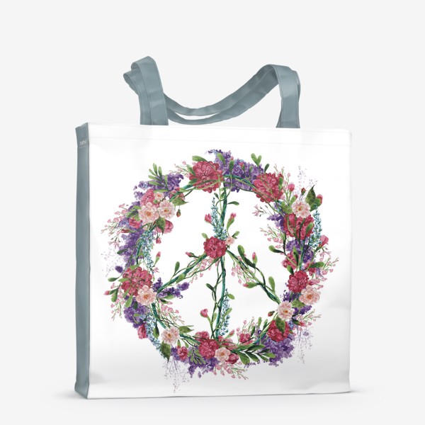Сумка-шоппер «Peace flowers»