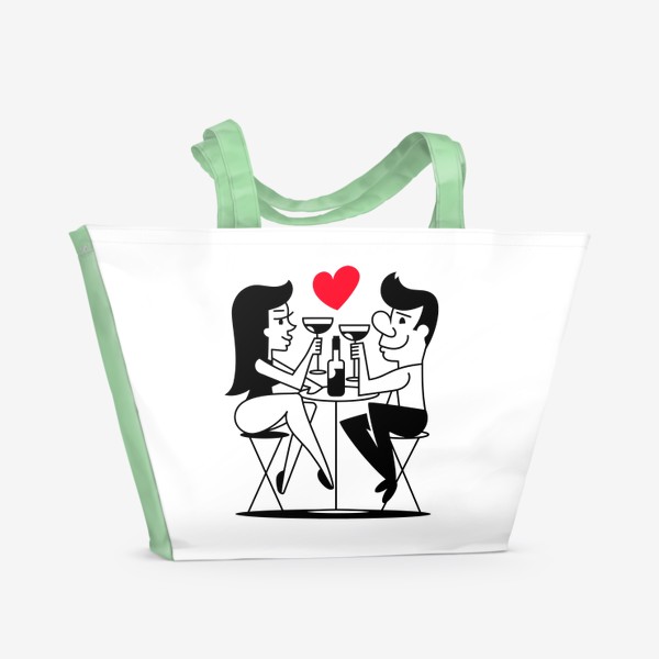 Пляжная сумка «парень и девушка»