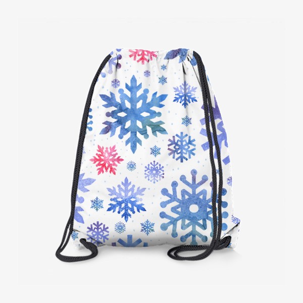 Рюкзак «Снежинки, крупный паттерн»