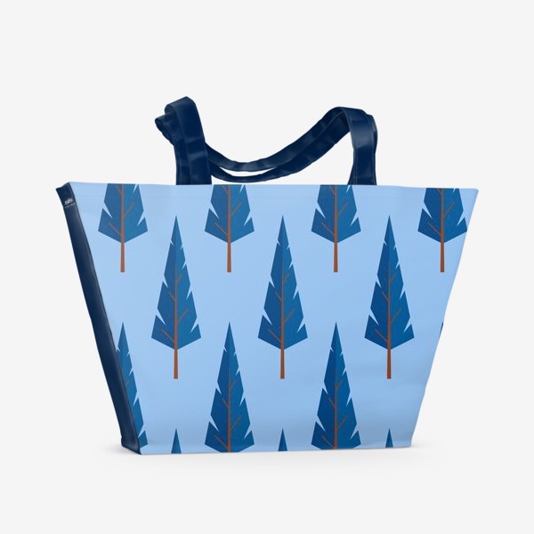 Пляжная сумка «Паттерн с елками»