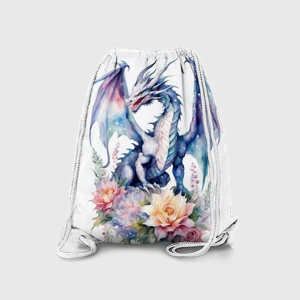 Рюкзак «Дракон с цветами, год дракона 2024»