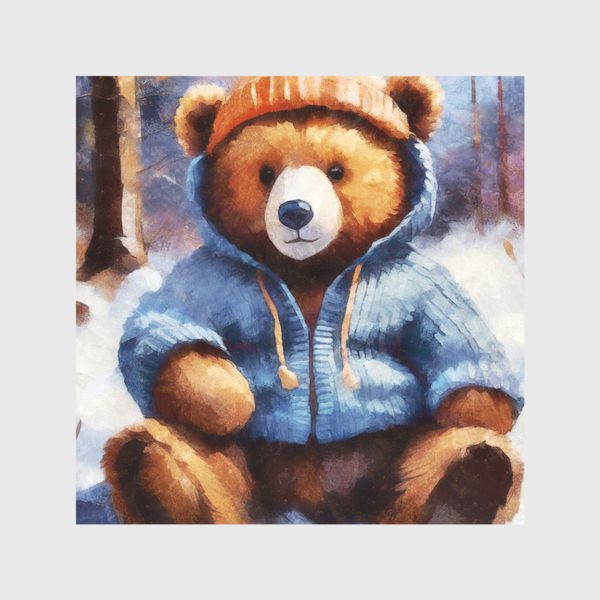 Скатерть «Медведь в вязаной одежде»