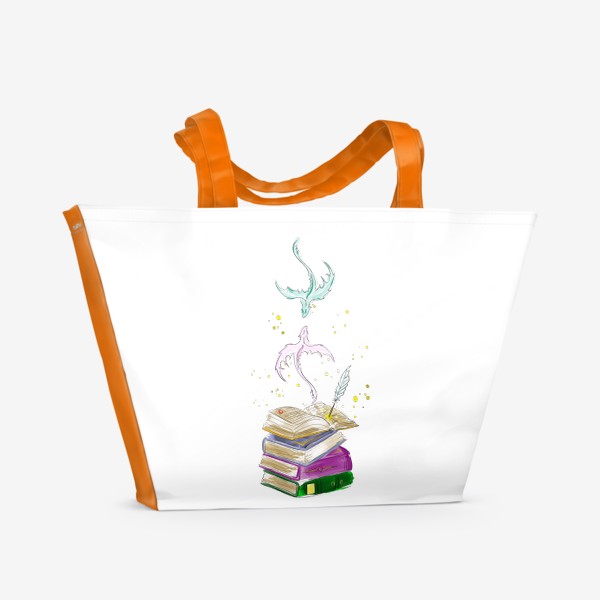 Пляжная сумка «Книжные драконы»