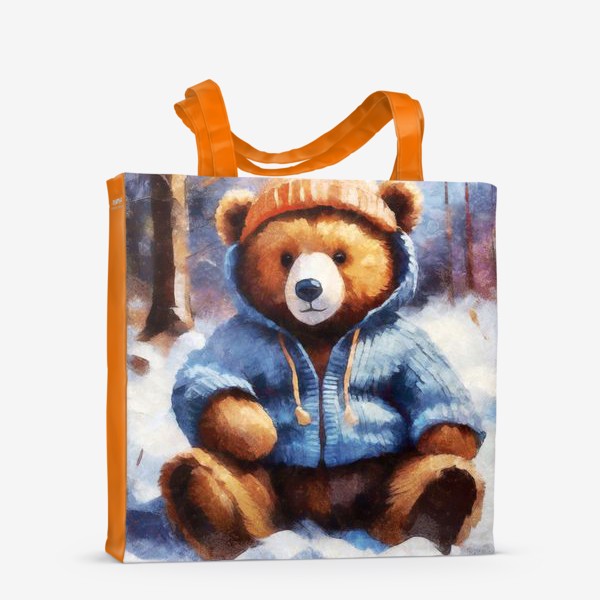 Сумка-шоппер «Медведь в вязаной одежде»