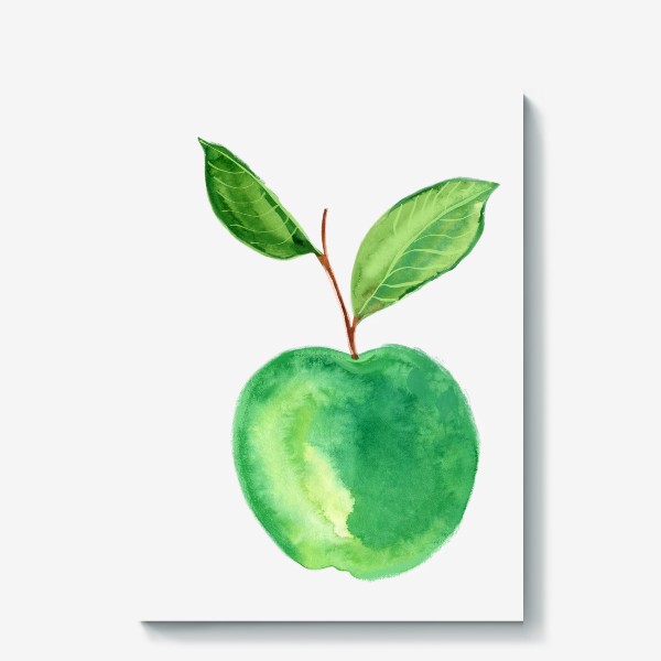 Холст «зелёное яблоко»