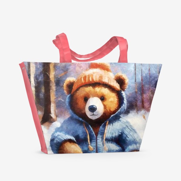 Пляжная сумка &laquo;Медведь в вязаной одежде&raquo;