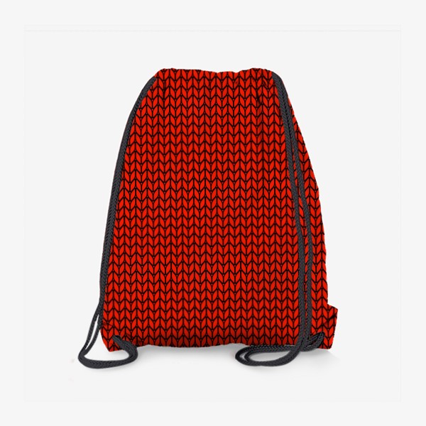 Рюкзак «узор тёплого красного вязаного свитера»