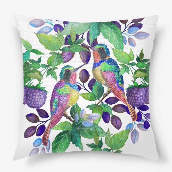 Подушка «Волшебные колибри»