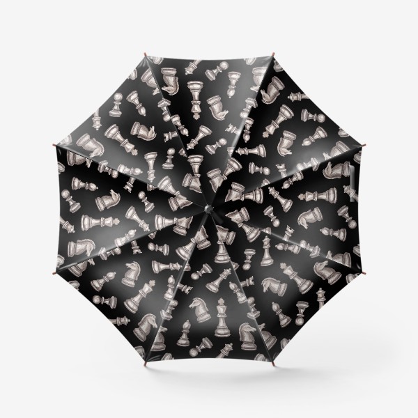 Зонт «Акварельный паттерн Шахматы»