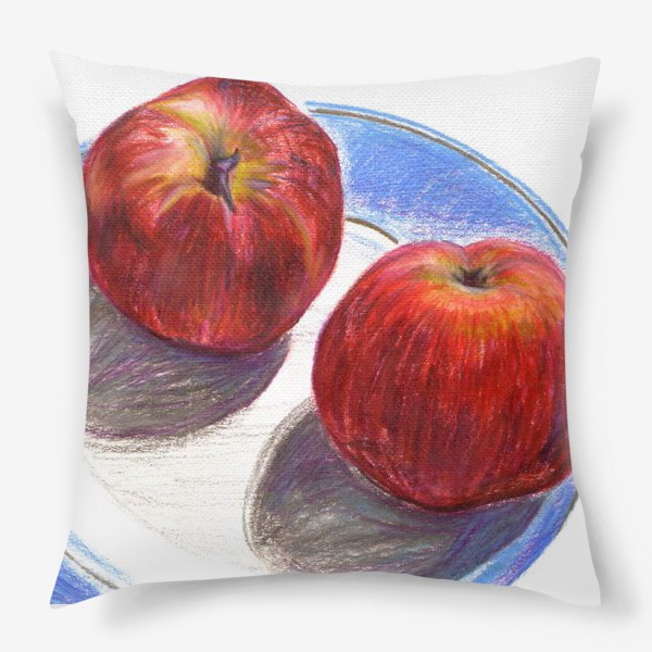 Подушка «Два яблока на тарелке»