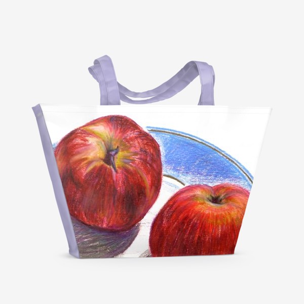 Пляжная сумка «Два яблока на тарелке»