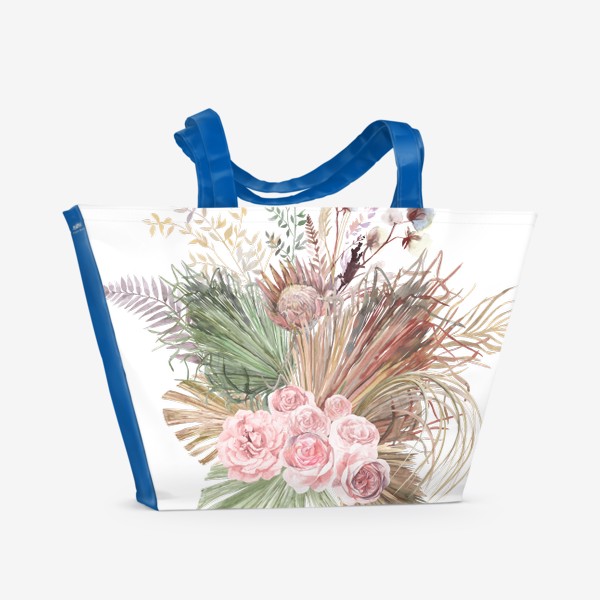 Пляжная сумка «Тропический букет сухоцветов»